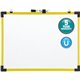 Quartet Industrial Magnetic Whiteboard - 48" (4 ft) Width x 36" (3 ft) Height - White Painted Steel Surface - Bright Yellow Alum