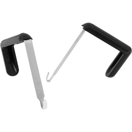 Quartet Cubicle Partition Hangers - 2 Hangers - for Board, Cubicle - Black - 2 / Set