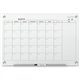 Quartet Infinity Glass Dry-Erase Calendar Board - Monthly - 1 Month - White - Tempered Glass - 24" Height x 36" Width - Magnetic