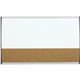 Quartet Arc Cubicle Combination Board - 30" (2.5 ft) Width x 18" (1.5 ft) Height - White Cork Surface - Silver Aluminum Frame - 