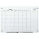 Quartet Infinity Magnetic Glass Dry-Erase Calendar Board - Monthly - 1 Month - White - Tempered Glass - 36" Height x 48" Width -