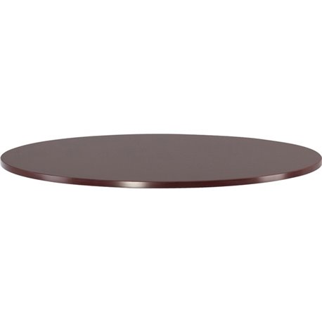 Lorell Essentials Conference Tabletop - Laminated Round, Mahogany Top - 47.25" Table Top Width x 47.25" Table Top Depth x 1.25" 