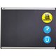 Quartet Prestige Plus Magnetic Bulletin Board - 36" Height x 48" Width - Gray Fabric Surface - Magnetic, Self-healing, Durable -