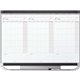 Quartet Prestige 2 Sliding Panel Calendar Board - Monthly - 3 Month - Graphite, White - 24" Height x 36" Width - Stain Resistant