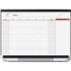 Quartet Prestige 2 Magnetic Monthly Calendar Board - Monthly - 1 Month - Graphite, White - Steel - 24" Height x 36" Width - Eras