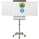 Quartet Compass Nano-Clean Magnetic Mobile Presentation Easel - 36" (3 ft) Width x 24" (2 ft) Height - White Painted Steel Surfa