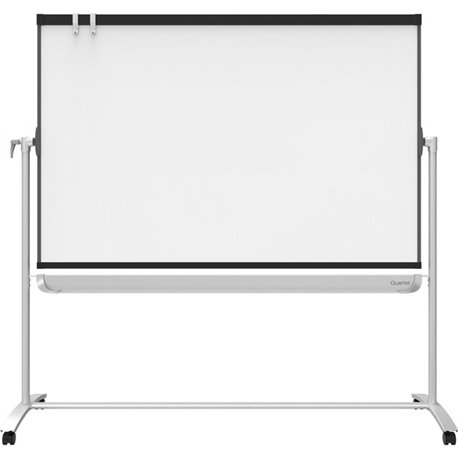 Quartet Prestige 2 Mobile Presentation Easel - 72" (6 ft) Width x 48" (4 ft) Height - White Painted Steel Surface - Graphite Fra