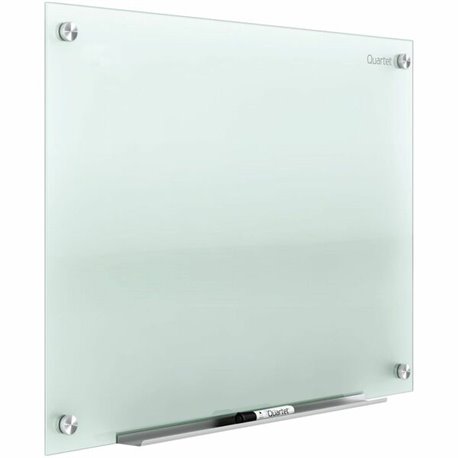 Quartet Infinity Glass Dry-Erase Whiteboard - 24" (2 ft) Width x 18" (1.5 ft) Height - Frost Tempered Glass Surface - Horizontal