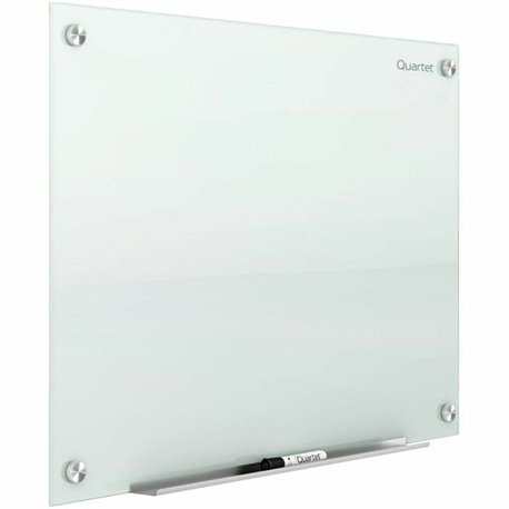 Quartet Infinity Glass Dry-Erase Whiteboard - 24" (2 ft) Width x 18" (1.5 ft) Height - White Tempered Glass Surface - Horizontal