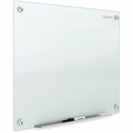 Quartet Infinity Glass Dry-Erase Whiteboard - 36" (3 ft) Width x 24" (2 ft) Height - White Tempered Glass Surface - White Frame 