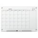 Quartet Infinity Glass Dry-Erase Calendar Board - Monthly - 1 Month - White - Tempered Glass - 24" Height x 36" Width - Magnetic