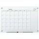 Quartet Infinity Magnetic Glass Dry-Erase Calendar Board - Monthly - 1 Month - White - Tempered Glass - 36" Height x 48" Width -