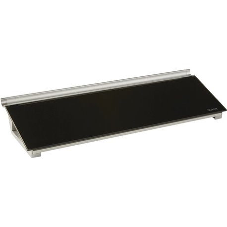 Quartet Glass Dry-Erase Desktop Computer Pad - 6" (0.5 ft) Width x 18" (1.5 ft) Height - Black Glass Surface - Rectangle - Horiz