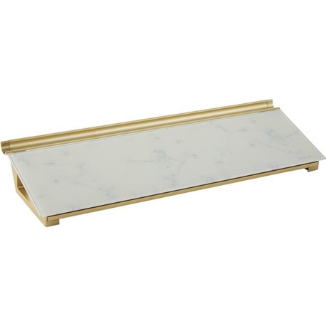 Quartet Glass Dry-Erase Desktop Computer Pad - 6" (0.5 ft) Width x 18" (1.5 ft) Height - Marble Glass Surface - Rectangle - Hori