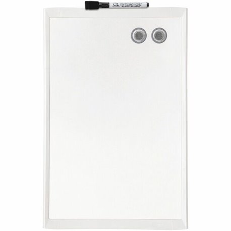 Quartet Decorative Dry-erase Whiteboard - 17" (1.4 ft) Width x 11" (0.9 ft) Height - White Stainless Steel Surface - Assorted Pl