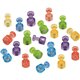 Quartet High Power Magnetic Push Pins - 1.5" Diameter - Magnetic - 20 / Pack - Red, Blue, Green, Yellow, Purple - Plastic