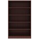 Lorell Laminate Bookcase - 0.8" Shelf, 36" x 12"60" - 5 Shelve(s) - 4 Adjustable Shelf(ves) - Square Edge - Material: Thermofuse