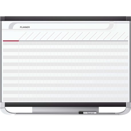 Quartet Prestige 2 Total Erase Chart Planner Board - White, Graphite - 24" Height x 36" Width - Durable, Stain Resistant, Magnet