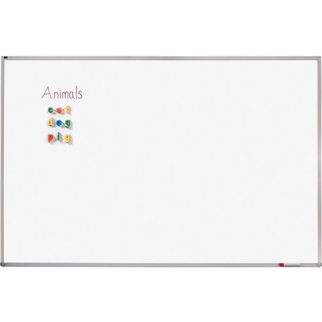 Quartet Porcelain Magenetic Whiteboard - 72" (6 ft) Width x 48" (4 ft) Height - White Porcelain Surface - Silver Aluminum Frame 