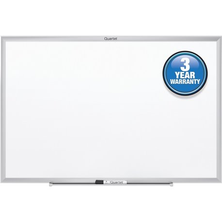 Quartet Classic Whiteboard - 24" (2 ft) Width x 18" (1.5 ft) Height - White Melamine Surface - Silver Aluminum Frame - Horizonta