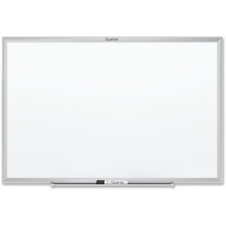 Quartet Classic Magnetic Whiteboard - 24" (2 ft) Width x 18" (1.5 ft) Height - White Painted Steel Surface - Silver Aluminum Fra