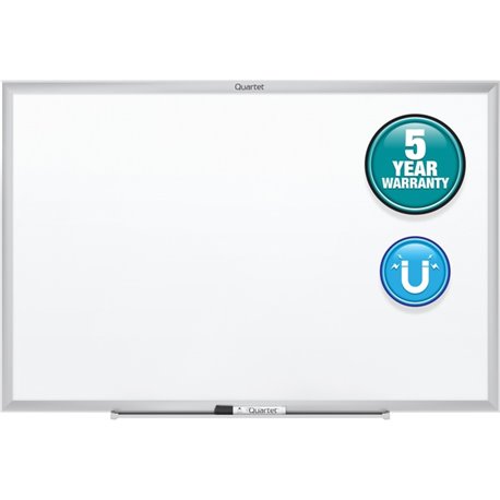 Quartet Classic Magnetic Whiteboard - 48"x 36" - 48" (4 ft) Width x 36" (3 ft) Height - White Painted Steel Surface - Silver Alu