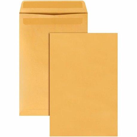 Quality Park 10 x 15 Catalog Envelopes with Self-Seal Closure - Catalog - 10" Width x 15" Length - 28 lb - Self-sealing - Kraft 