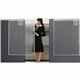 Quartet Workstation Sliding Privacy Screen - 36" Width x 48" Height x 1.3" Depth - Silver Aluminum Frame - Plastic - Silver - 1 