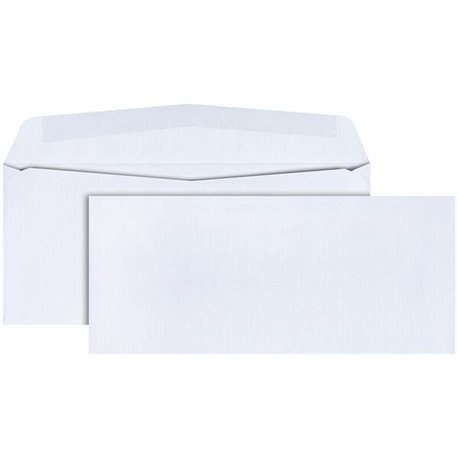 Quality Park No. 10 Embossed Business Envelopes - Business - 10 - 4 1/8" Width x 9 1/2" Length - 24 lb - Gummed - Wove - 500 / B