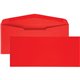 Quality Park No. 10 Bright Red Envelopes - Business - 10 - 4 1/8" Width x 9 1/2" Length - 60 lb - Adhesive - 25 / Pack - Red