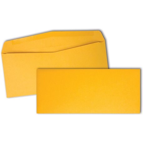 Quality Park No. 10 Kraft Envelopes with Diagonal Seams - Business - 10 - 4 1/8" Width x 9 1/2" Length - 28 lb - Gummed - Kraft 