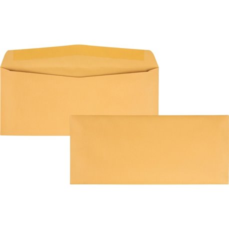 Quality Park No. 11 Brown Kraft Business Envelopes - Business - 11 - 4 1/2" Width x 10 3/8" Length - 28 lb - Gummed - Kraft - 50