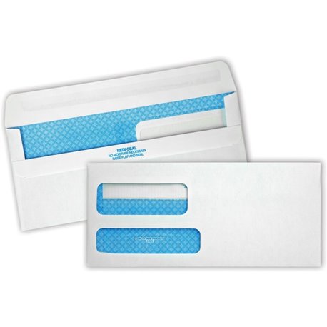 Quality Park No. 9 Double Window Security Tint Envelopes with Redi-Seal Self-Seal - Double Window - 9 - 3 7/8" Width x 8 7/8" Le