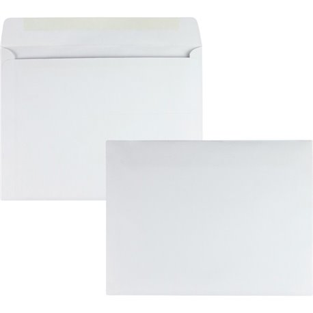 Quality Park 10 x 13 Booklet Envelopes with Open Side - Catalog - 13 - 10" Width x 13" Length - 24 lb - Gummed - 100 / Box - Whi