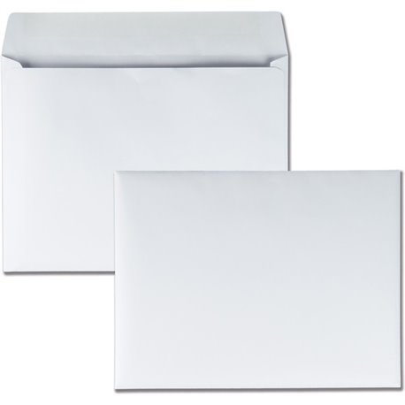 Quality Park 9 x 12 Booklet Envelopes with Open Side - Catalog - 9 1/2 - 9" Width x 12" Length - 28 lb - Gummed - 250 / Box - Wh