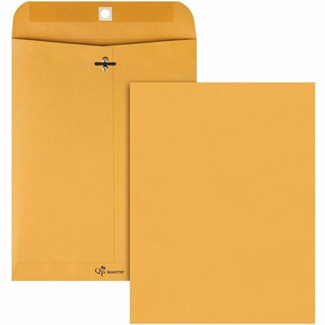 Quality Park 8-3/4 x 11-1/2 Extra Heavy-duty Clasp Envelopes - Clasp - 8 3/4" Width x 11 1/2" Length - 32 lb - Gummed - Kraft - 