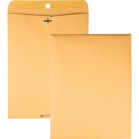 Quality Park 10 x 13 Extra Heavy-duty Clasp Envelopes - Clasp - 97 - 10" Width x 13" Length - 32 lb - Gummed - Kraft - 100 / Box