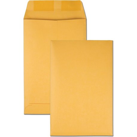 Quality Park 6 x 9 Catalog Mailing Envelopes - Catalog - 1 - 6" Width x 9" Length - 28 lb - Gummed - Kraft - 100 / Box - Kraft