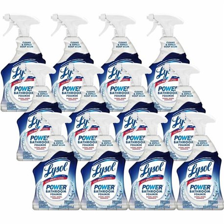 Lysol Bathroom Cleaner Spray - 32 fl oz (1 quart) - Fresh Scent - 12 / Carton - Disinfectant - Clear