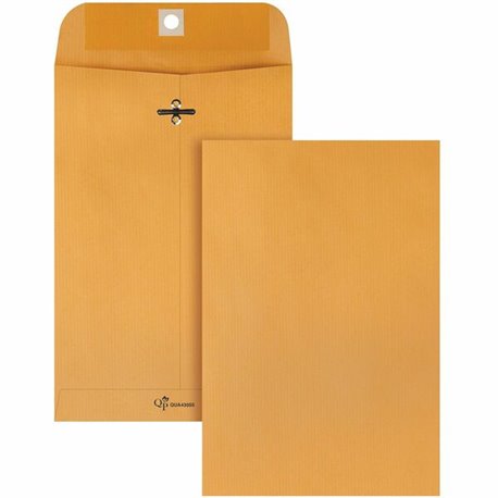 Quality Park 6 x 9 Park Ridge Clasp Envelopes with Deeply Gummed Flaps - Clasp - 55 - 6" Width x 9" Length - 24 lb - Gummed - Kr