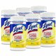 Lysol Disinfecting Wipes - Ready-To-Use - Lemon, Lime Blossom Scent - 7" Length x 7.25" Width - 80 / Canister - 6 / Carton - Ble