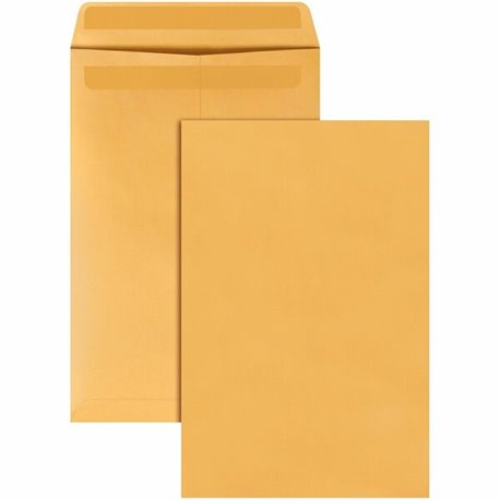 Quality Park 10 x 15 Catalog Envelopes with Self-Seal Closure - Catalog - 10" Width x 15" Length - 28 lb - Self-sealing - Kraft 