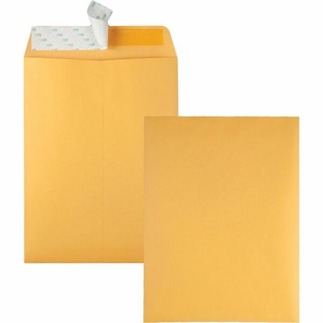 Quality Park 9 x 12 Catalog Envelopes with Redi-Strip Closure - Catalog - 10 1/2 - 9" Width x 12" Length - 28 lb - Self-sealing 