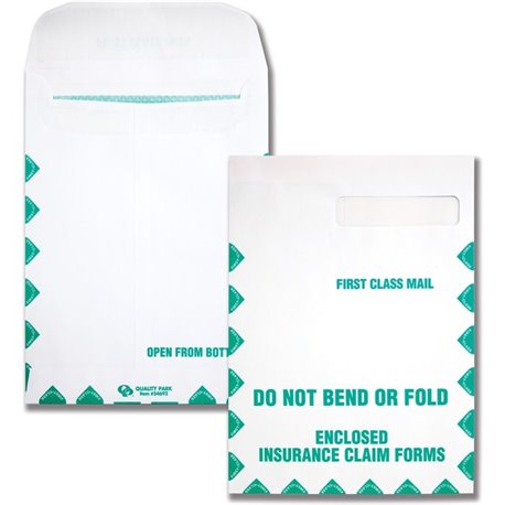 Quality Park Health Claim Insurance Envelopes for Medicare Form HCFA-1508 - Security Tint - Single Window - 9" Width x 12 1/2" L