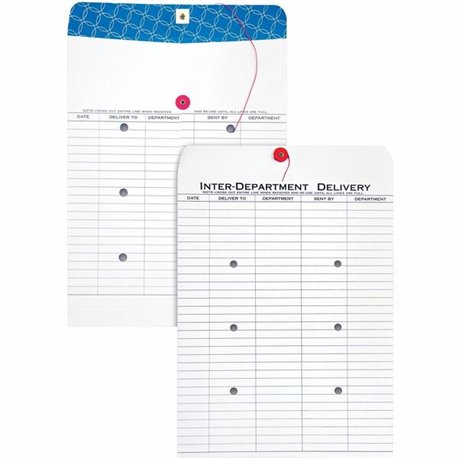 Quality Park 10 x 13 Treated Inter-Departmental Envelopes - Inter-department - 13 1/2 - 10" Width x 13" Length - 28 lb - String/