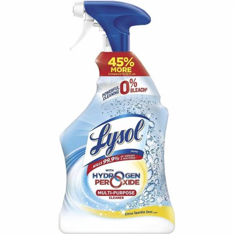 Lysol Hydrogen Peroxide Cleaner - 32 fl oz (1 quart) - Citrus ScentSpray Bottle - 1 Each - Residue-free, Long Lasting, Easy to U