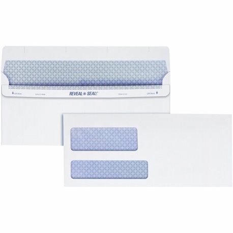 Quality Park No. 9 Double Window Envelopes with Tamper-Evident Seal - Double Window - 9 - 3 7/8" Width x 8 7/8" Length - 24 lb -