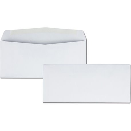 Quality Park No. 10 Business Envelopes - Business - 10 - 4 1/8" Width x 9 1/2" Length - 24 lb - Gummed - Wove - 500 / Box - Whit