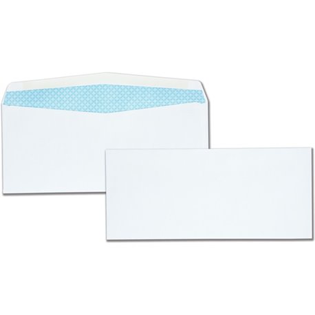 Quality Park No. 10 Security Tint Business Envelopes with Gummed Flap - Security - 10 - 4 1/8" Width x 9 1/2" Length - 24 lb - G