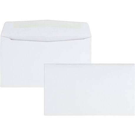 Quality Park No. 6-3/4 Business Envelopes with Gummed Flap - Business - 6 3/4 - 3 5/8" Width x 6 1/2" Length - 24 lb - Gummed - 